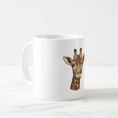 Antieke gegraveerde giraffen kop vector ontwerp_1 (Voorkant links)
