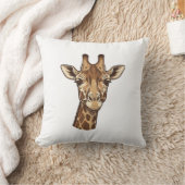 Antieke gegraveerde giraffen kop vector ontwerp_1 kussen (Deken)