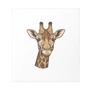 Antieke gegraveerde giraffen kop vector ontwerp_1 notitieblok