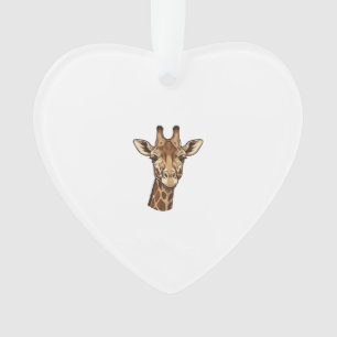 Antieke gegraveerde giraffen kop vector ontwerp_1 ornament
