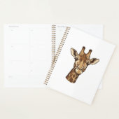 Antieke gegraveerde giraffen kop vector ontwerp_1 planner (Display)