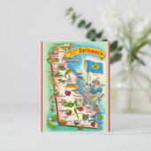 Antieke geïllustreerde kaart van Delaware (Staand voorkant)