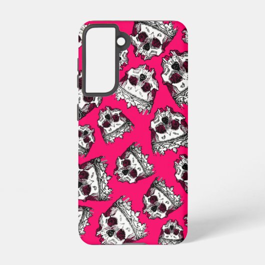 Antieke gekroonde schedels samsung galaxy hoesje (Achterkant)