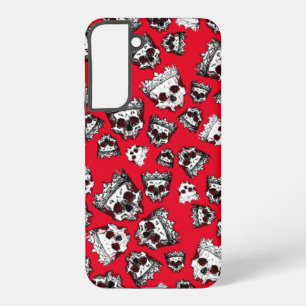 Antieke gekroonde schedels samsung galaxy hoesje