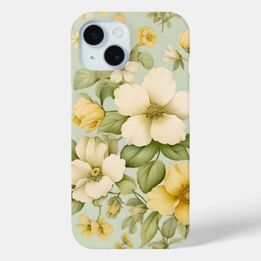 Antieke Gele Bloem Tuin Hoestelcase Case-Mate iPhone Case (Achterkant)