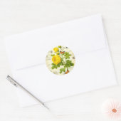 antieke gele rozen ronde sticker (Envelop)