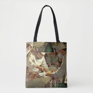 Antieke geneeskunde, artsen voeren operatie uit op tote bag