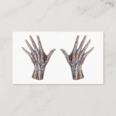 Antieke geneeskunde, menselijke anatomie hand ving visitekaartje (Achterkant)