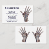 Antieke geneeskunde, menselijke anatomie hand ving visitekaartje (Voorkant / Achterkant)