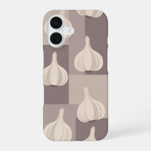 Antieke gestileerde knoflookpatroon iPhone 16 hoesje