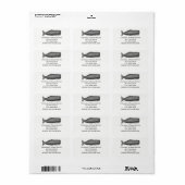 Antieke gestileerde walvis 19e eeuw #1 N Etiket (Full Sheet)
