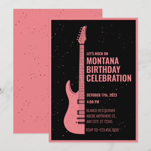 Antieke gitaar kaart (Voorkant / Achterkant)