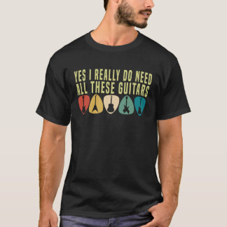 Antieke gitaar voor mannen vrouwen gitarist gitaar t-shirt