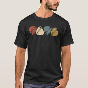 Antieke Gitaarplectrums Retro Gitaristen Bassist C T-shirt