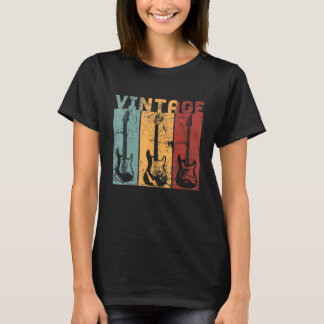 Antieke gitaren voor musici en gitaristen wit t-shirt