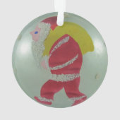  Antieke glazen kerstbal geschilderd Santa Ornament (achterkant)