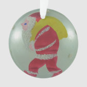  Antieke glazen kerstbal geschilderd Santa Ornament (voorkant)
