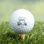 Antieke Golfkar Blauw Hydrangea Geborduurde Golf  Golfballen (Insitu Shirt)