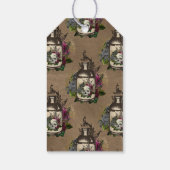 Antieke gotische bloempotfles cadeaulabel (Achterkant)