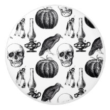 Antieke Gotische Halloween Keramische Ladeschijf