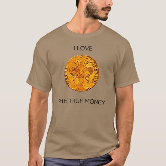 ANTIEKE GOUDE FLORENTIJNSE FORINT T-SHIRT (Voorkant)