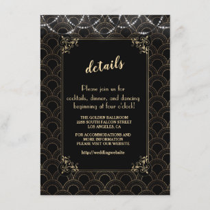 Antieke gouden Art Deco Fleur-de-lis-huwelijksdeta Kaart