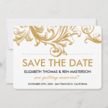 Antieke Gouden Bloemige Bewaar de Data