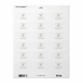 Antieke gouden bloemige monogram adreslabels etiket (Full Sheet)