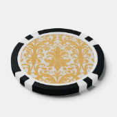 Antieke Gouden Damast Bloem Bruiloftspatroon Poker Chips (Enkel)