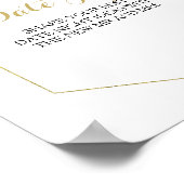 Antieke gouden en groene eucalyptus datum pot bord poster (Hoek)