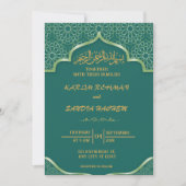 Antieke gouden lijst smaragdgroene islamitische br kaart (Voorkant)