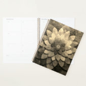 Antieke gouden mandala-kunst textuur bloem planner (Display)