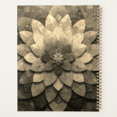 Antieke gouden mandala-kunst textuur bloem planner (Achterkant)