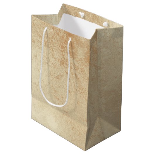 Antieke gouden middelgrote cadeautas (Voorkant Gekanteld)