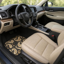 Antieke Gouden Sierlijke Paisley Donkere Perzische