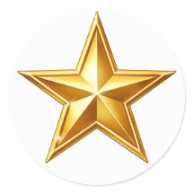Antieke gouden ster enveloppe verzegeling sticker