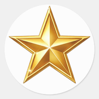 Antieke gouden ster enveloppe verzegeling sticker
