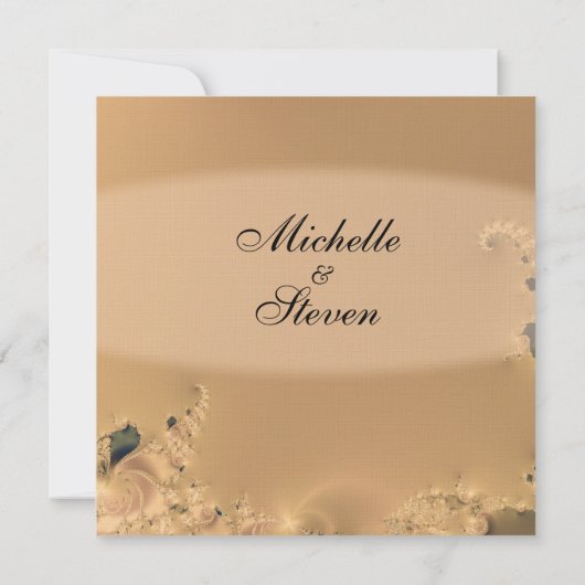 Antieke gouden trouwkaarten kaart (Achterkant)