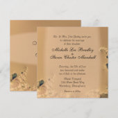 Antieke gouden trouwkaarten kaart (Voorkant / Achterkant)