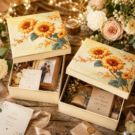 Antieke Gouden Zonnebloem Botanische Decoupage Tissuepapier