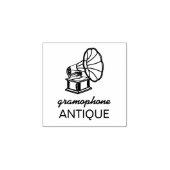 Antieke grammofoon rubberstempel (Afrduk)