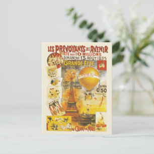 Antieke Grand Fete Fair Paris Poster Briefkaart