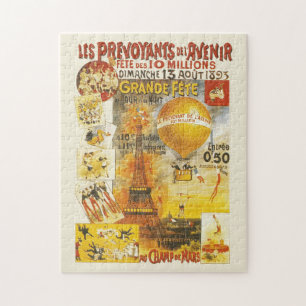 Antieke Grand Fete Fair Paris Poster Legpuzzel