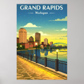 Antieke Grand Rapids Michigan Poster (Voorkant)