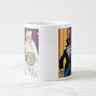 Antieke Grappige Huwelijk, Mei December Romantiek Grote Koffiekop