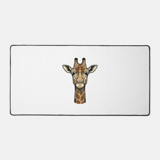 Antieke Gravure Giraffe Vector Kunst Design_1 Bureaumat (Voorkant)