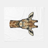Antieke Gravure Giraffe Vector Kunst Design_1 Fleece Deken (Voorkant (Horizontaal))