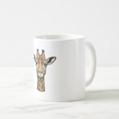 Antieke Gravure Giraffe Vector Kunst Design_1 Koffiemok (Voorkant rechts)