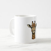 Antieke Gravure Giraffe Vector Kunst Design_1 Koffiemok (Voorkant links)