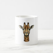 Antieke Gravure Giraffe Vector Kunst Design_1 Koffiemok (Center)